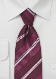 Pomegranate Striped Tie