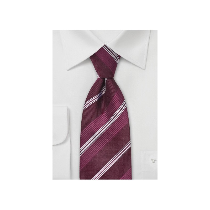 Pomegranate Striped Tie
