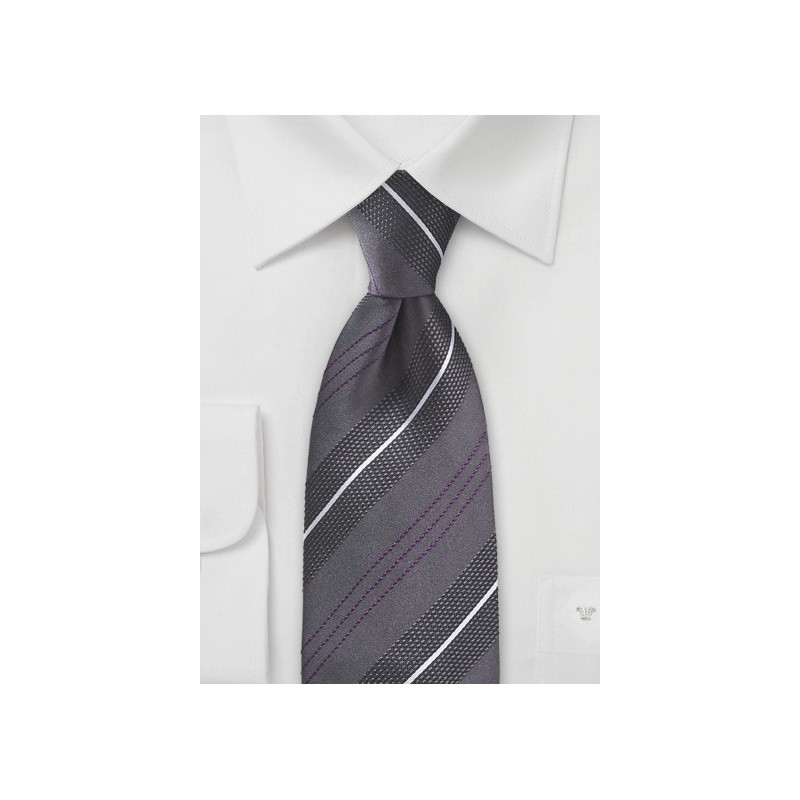 Striped Tie in Muted Orchid
