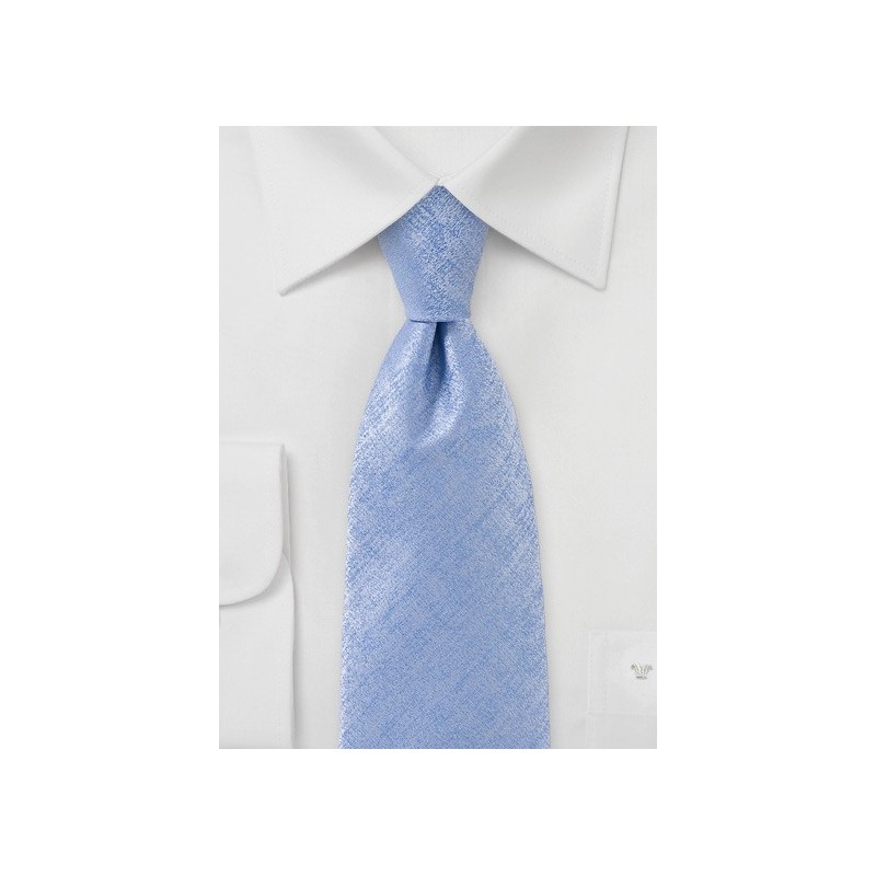 Heathered Tie in Soft Blue