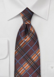 Plaid Tie in Luxe Coppers