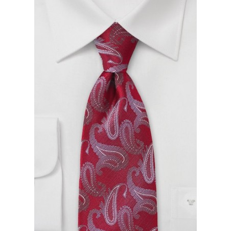 Paisley Tie in Cranberry
