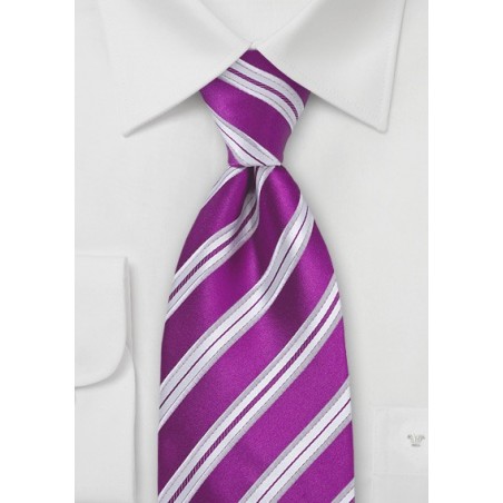 Bright Purple-Pink Silk Tie for Kids