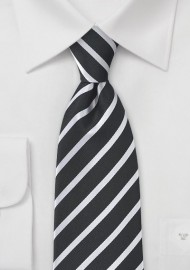 Designer Black and Silver Tie