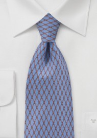 Steel Blue Diamond Tie