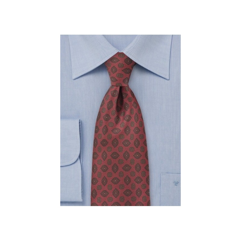 Gemstone Paisley Tie in Maroon