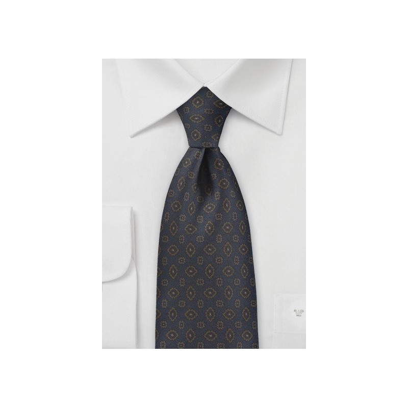 Gemstone Paisley Tie in Midnight Blue