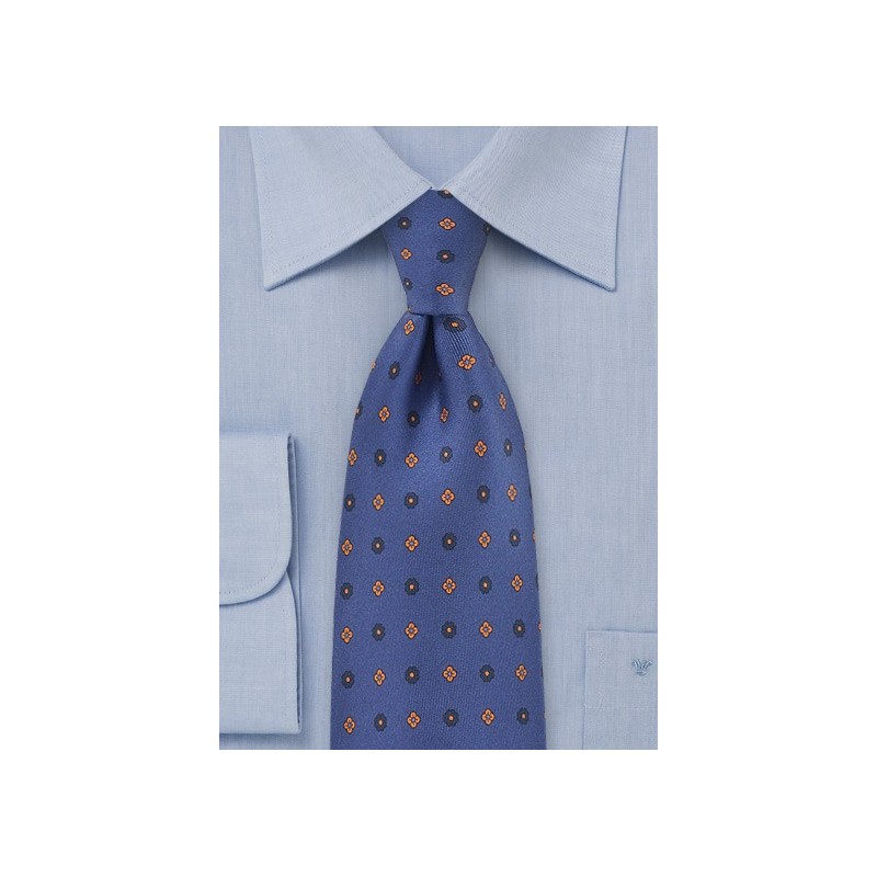 Punchy Floral Patterned Tie in Horizon