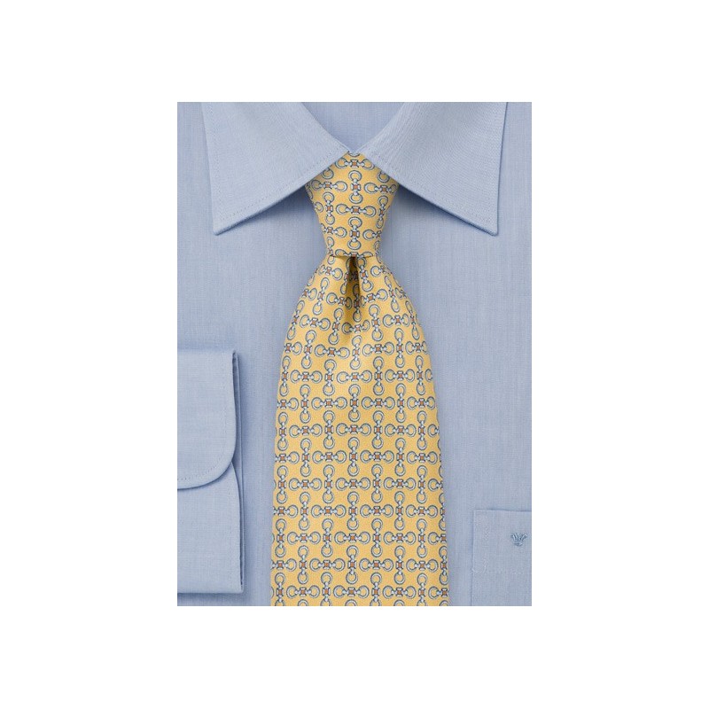 Art Deco Tie in Sorbet Yellow