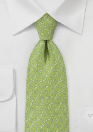 Chic Graphic Tie in Lime and Yellows