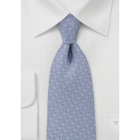 Light Lilac and Agua Blue Necktie