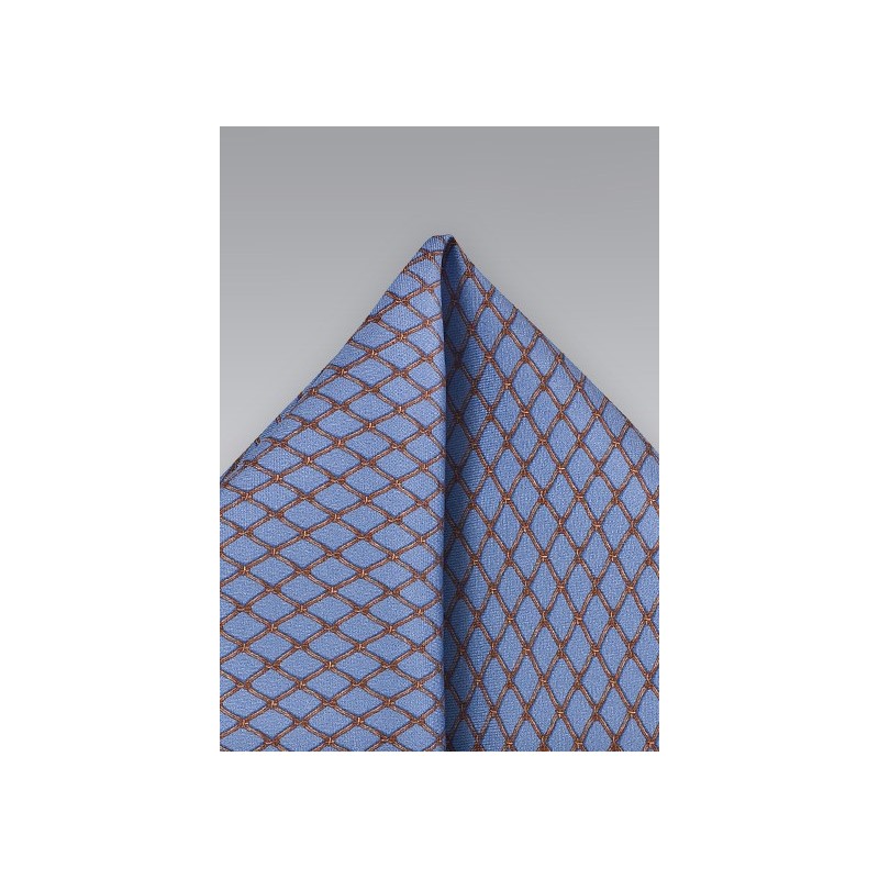 Steel Blue Handkerchief - Ties-Necktie.com