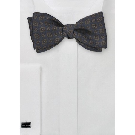 Uber Regal Bow Tie in Navy and Copper
