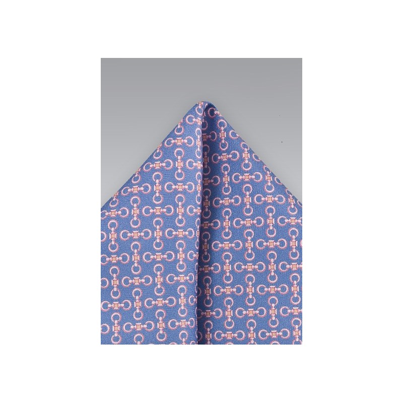 Pocket Square In Periwinkle and Pink