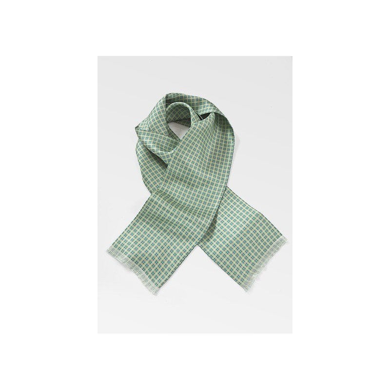 Graphic Scarf in Lime and Teals