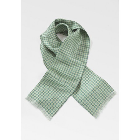 Graphic Scarf in Lime and Teals