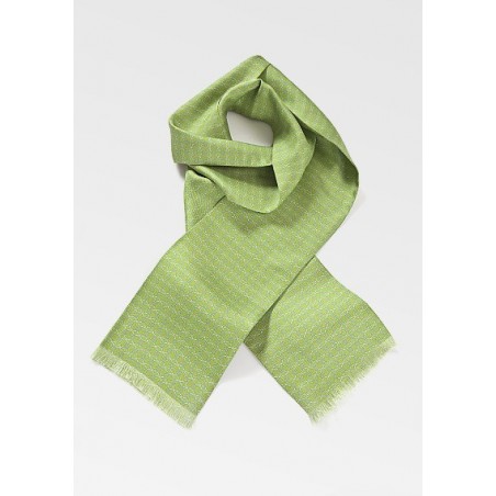 Swirl Patterned Scarf in Limes and Yellows