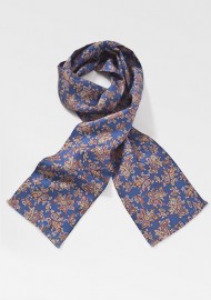 Paisley Silk Scarf in Sapphire Blue