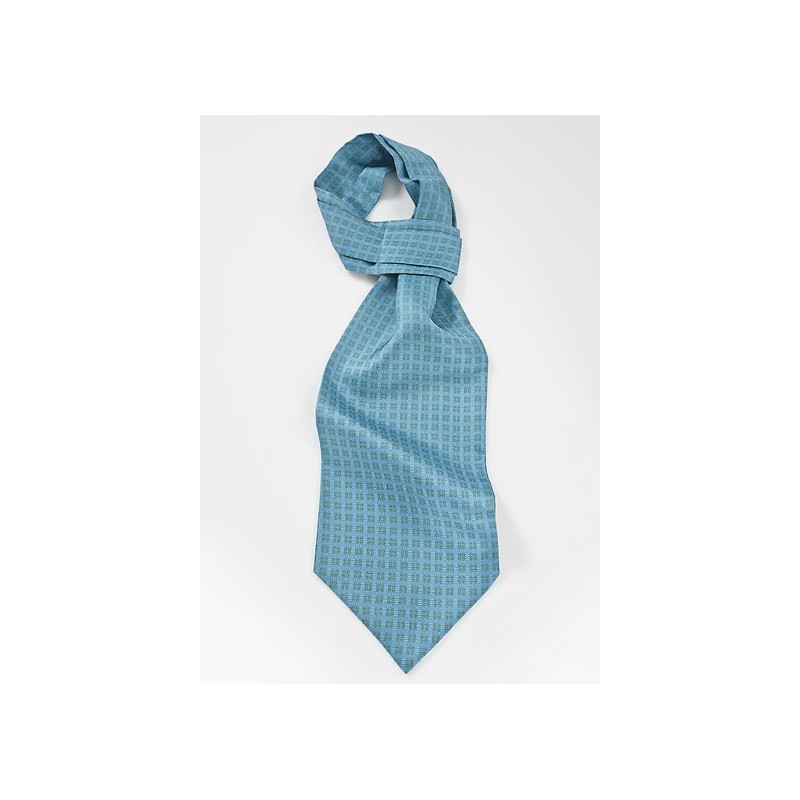 Modern and Graphic Ascot in Teals, Yellows and Greens