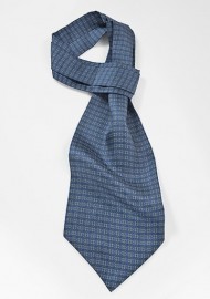 Graphic Patterned Ascot in Vintage Blue
