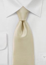 Solid Hued Tie in Champagne