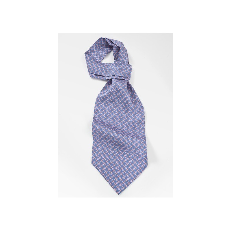 Periwinkle Blue and Pink Ascot