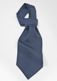 Navy Blue and Silver Ascot