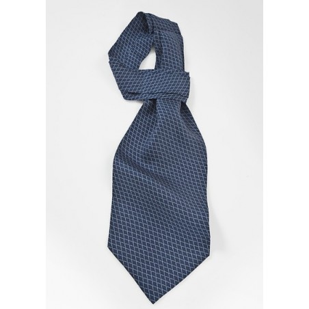 Navy Blue and Silver Ascot
