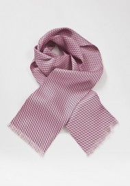 Vibrant Pink Man's Scarf with Net Pattern