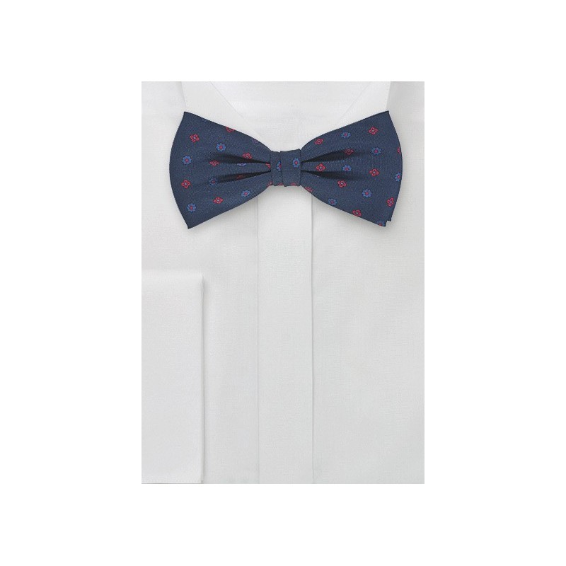 Dapper Bow Tie in Navy and Red