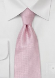 Fine Patterned Kids Tie in Soft Pink