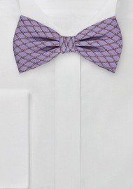 Pre-Tied Bow Tie in Lilac and Bronze