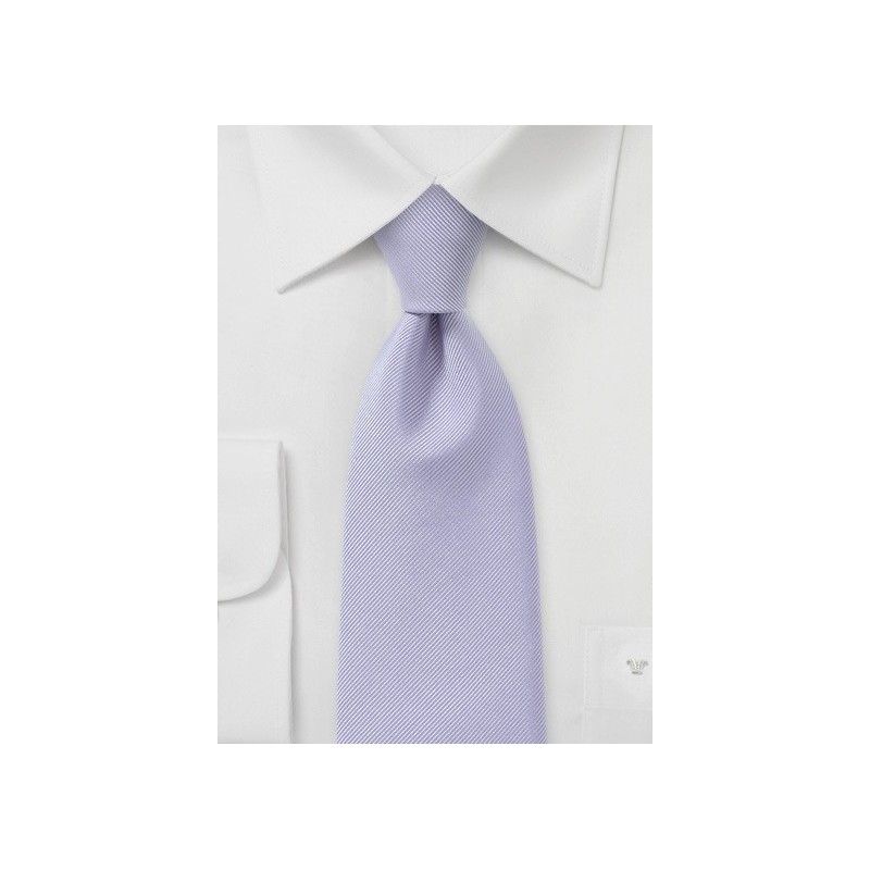 Ribbed Tie in Light Lavender
