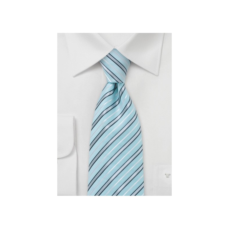 Wave Patterned Tie in Greys and Whites