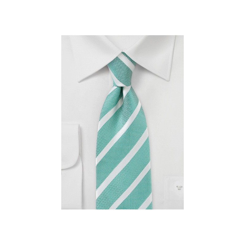 Jade Green Detailed Necktie