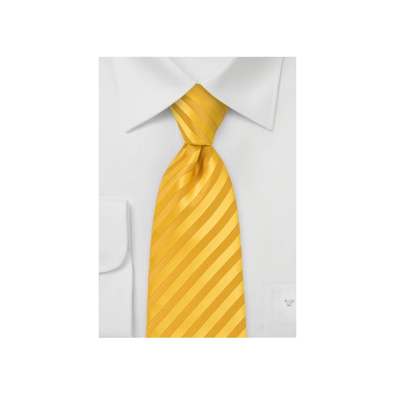 Bright Sun Yellow Tie in Kids Length