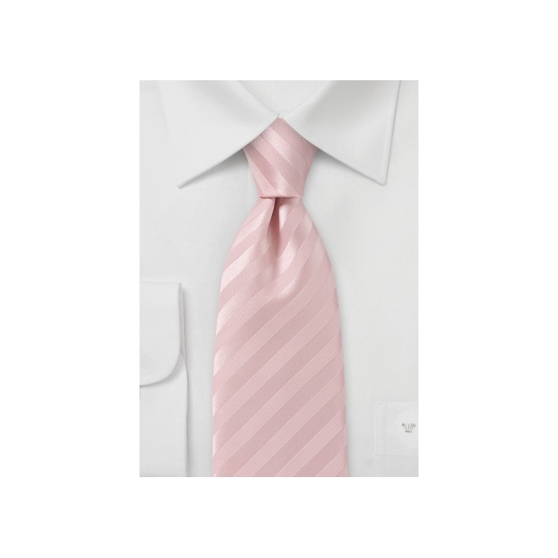Cotton Candy Pink Tie in Narrow Length