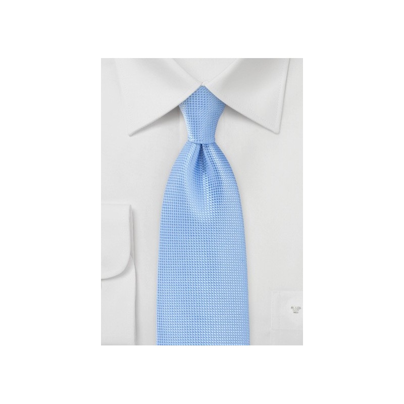 Textured Tie in French Blue