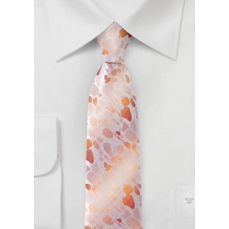 Peach Orange Skinny Tie