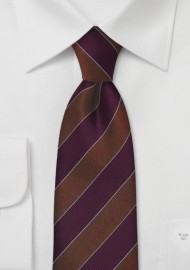 Rosewood Colored Striped Tie