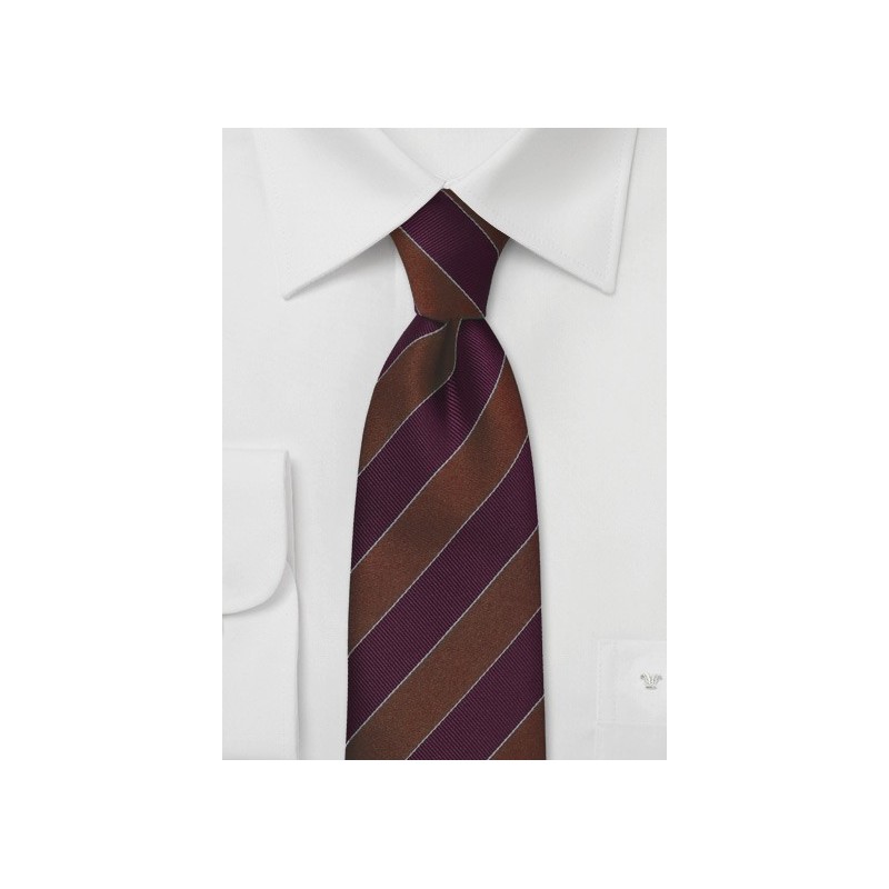 Rosewood Colored Striped Tie