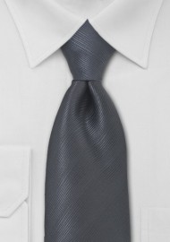 Charcoal Gray Mens XL Tie