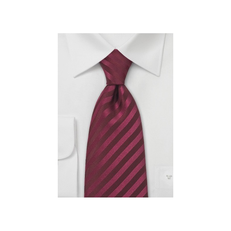 XL Berry Red Silk Tie