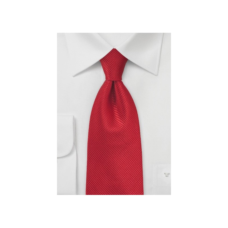 Solid Cherry Red Tie made of Pure Silk