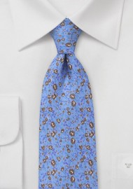 French Blue Floral Tie by Cantucci