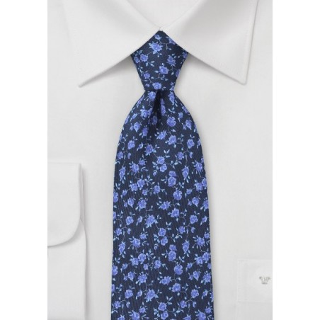 Royal Blue Italian Floral Tie