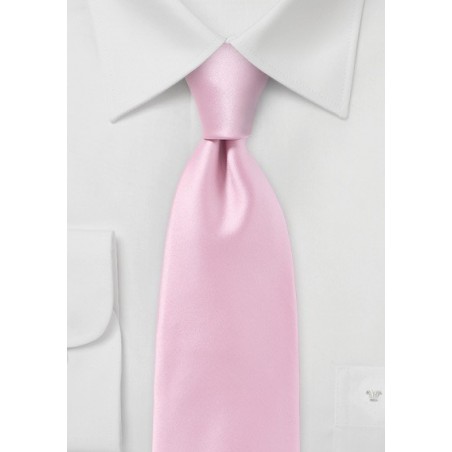 Rose Petal Pink Tie in Modern Narrow Cut