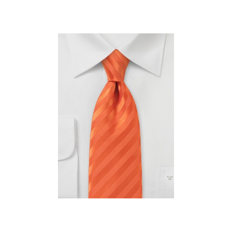 Mandarin Orange Neck Tie in Slimmer Cut
