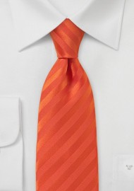 Modern Narrow Necktie in Tuscan Orange