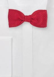 Bold Red Self-Tied Bow Tie